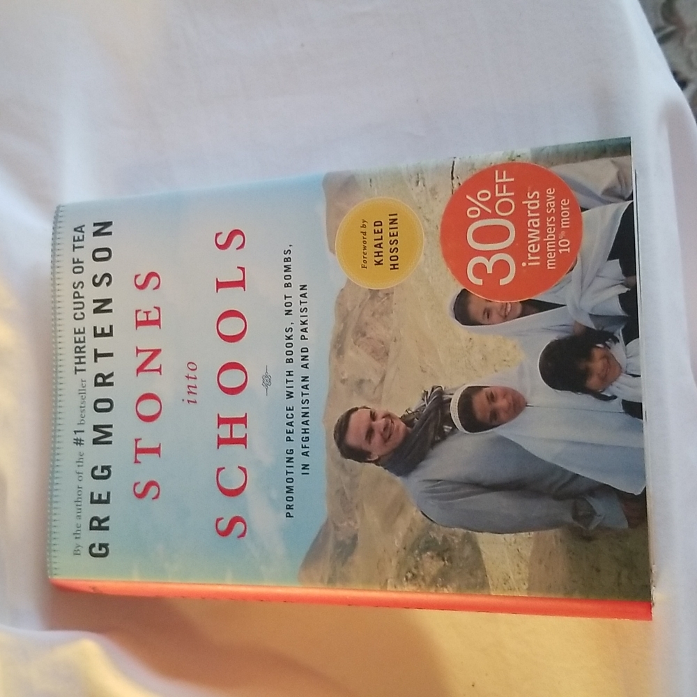 Hard cover stones into schools true story